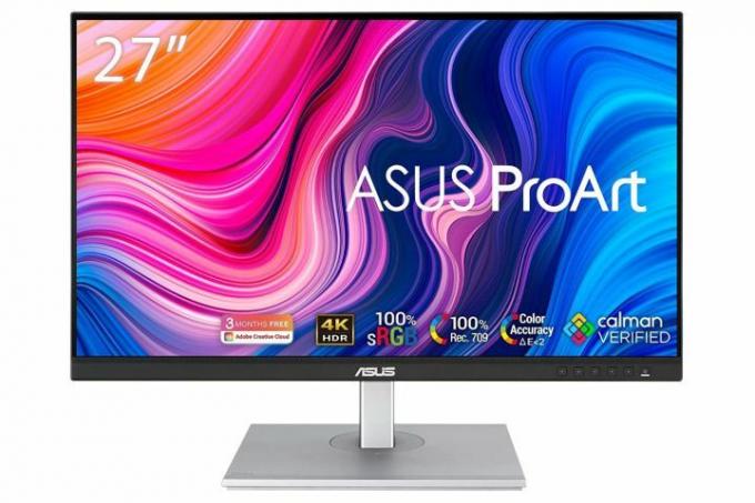 L'Asus ProArt Display PA279CV sur fond blanc.