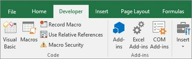 Casilla de verificación de desarrollador de Microsoft Excel