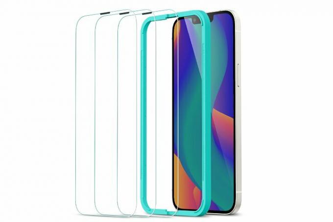 ESR Vollflächiger Displayschutz aus gehärtetem Glas für das iPhone 14 Plus.