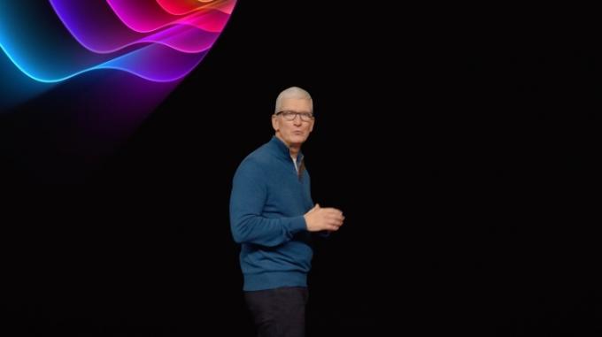 Tim Cook no evento Peek Performance Apple.