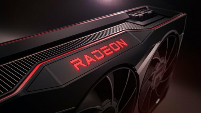 Az AMD Radeon RX 6000 közeli képe.