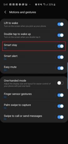 setări samsung galaxy s10 plus s10e smart stay