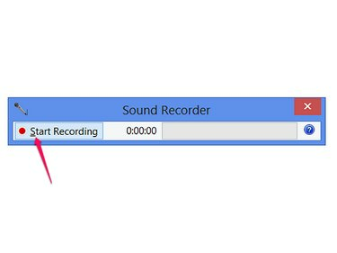 Spela in ett meddelande i Sound Recorder.