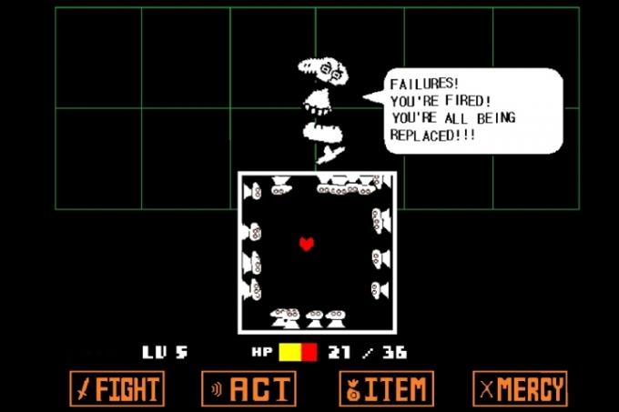 En bosskamp i Undertale.