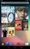 Google Nexus 7 Tablet recension screenshot my library magazines android