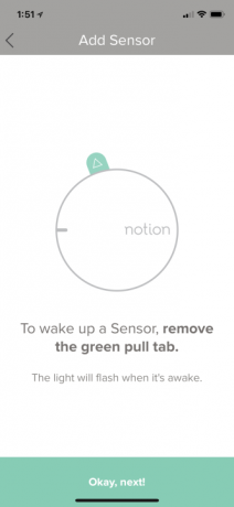 tela de revisão do kit inicial do sensor de noção5