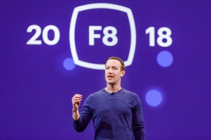 Przemówienie Marka Zuckerberga przed logo F8
