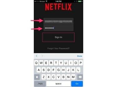 Ecran de conectare Netflix