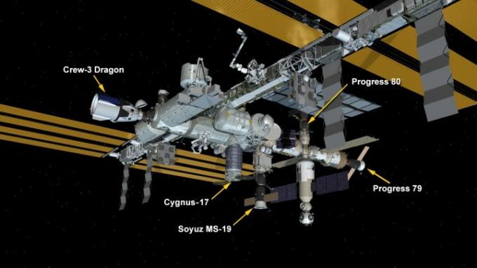 Vsa vesoljska plovila so se priključila na ISS februarja 2022.