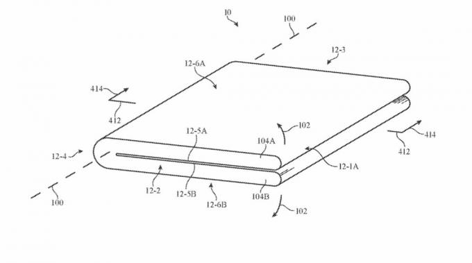 Une photo d'un brevet d'iPhone pliable.