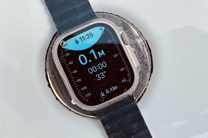 „Apple Watch Ultra“ gylio matuoklio naudojimas.