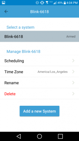 Penjadwalan layar tinjauan sistem kamera Blink XT