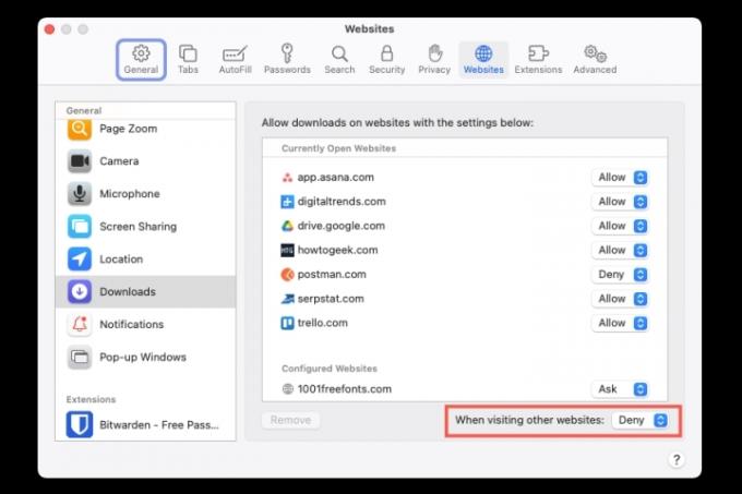 So blockieren Sie verdächtige App-Downloads auf Mac Safari und lehnen andere Websites ab