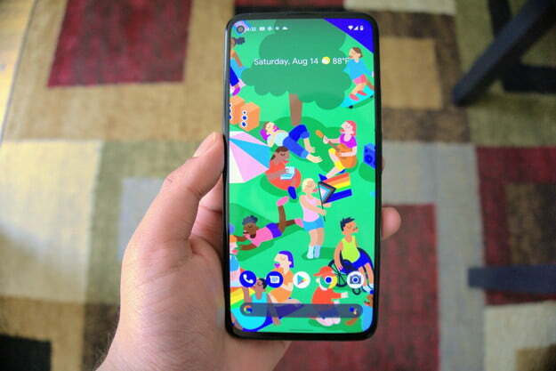 Google Pixel 5a voorkant.