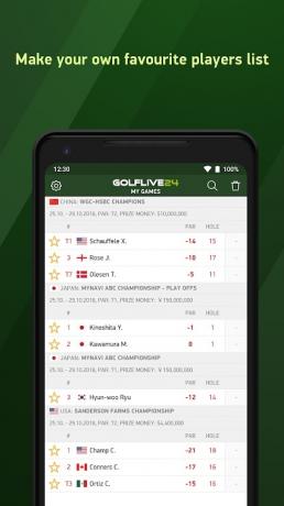 Golf Live 24 para iOS e Android.