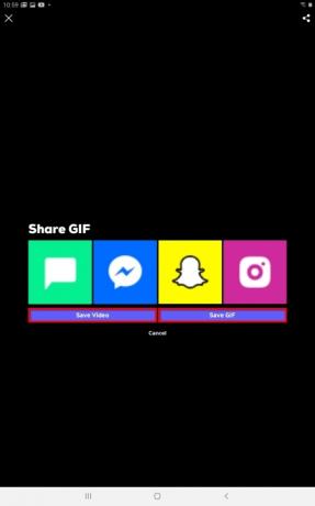 Giphy App GIF mentése