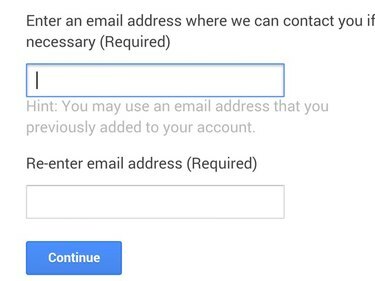 Oppgi en e-postadresse.