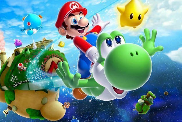 Промоционално изкуство за Super Mario Galaxy 2.