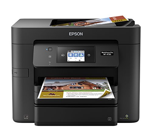 Epson WorkForce Pro WF-4730 brezžični večnamenski barvni brizgalni tiskalnik, kopirni stroj, optični bralnik z Wi-Fi Direct, pripravljen za dopolnitev Amazon Dash