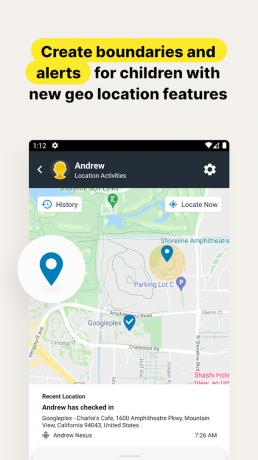 Praćenje lokacije u Norton Family Parental Control.