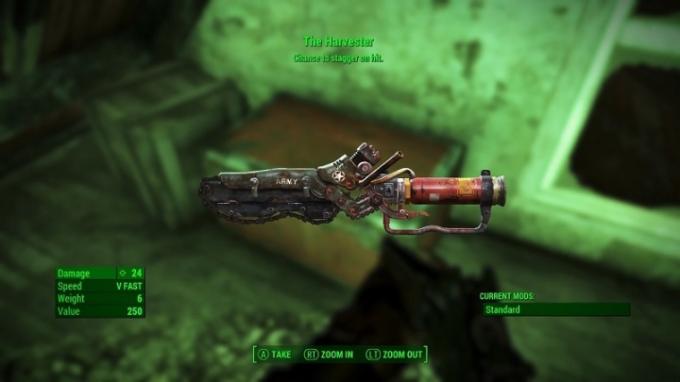 נשק הקציר מ-Fallout 4. 