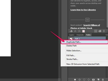 Pilih Duplicate Path dari menu konteks layer path.