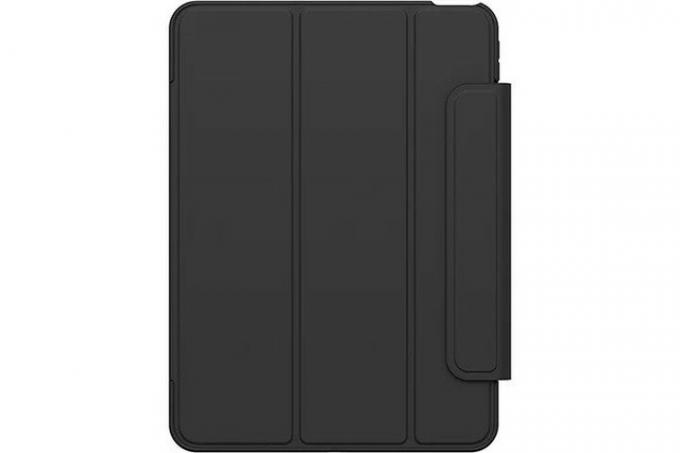 La custodia Symmetry Series 360 in nero di Otterbox, che mostra la sua elegante protezione per l'iPad Air 5.