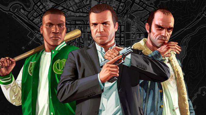 Os personagens principais de Grand Theft Auto V.