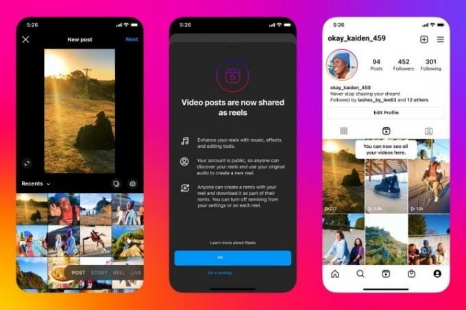 Instagram spremeni vse vaše videoposnetke v kolute