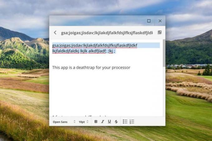 Chrome OS helvetesvecka skärmdump scratchpad