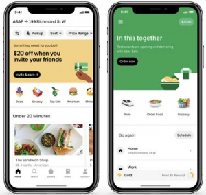 Uber está lançando um serviço de entrega de alimentos