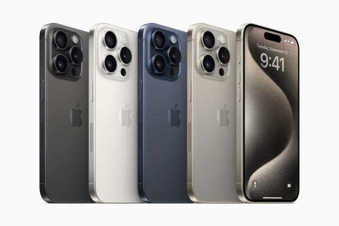 iPhone 15 serisi için renk seçenekleri.