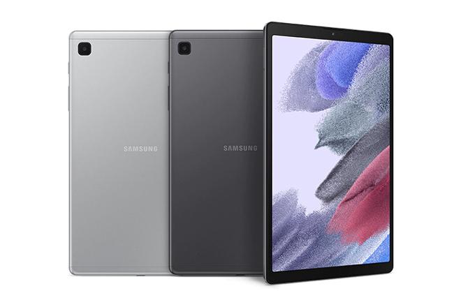 Samsung Galaxy Tab A7 Lite i forskellige farver.