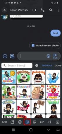 Bitmoji Välj i Gboard