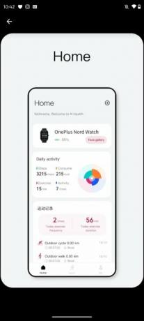Skärmdump av OnePlus N Health-appen