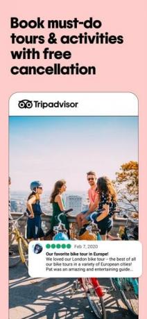 ภาพหน้าจอของกิจกรรมหนังสือในแอป Tripadvisor