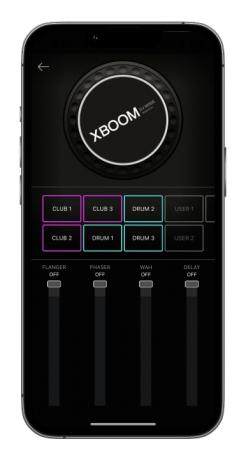 DJ funkcije aplikacije LG XBoom.