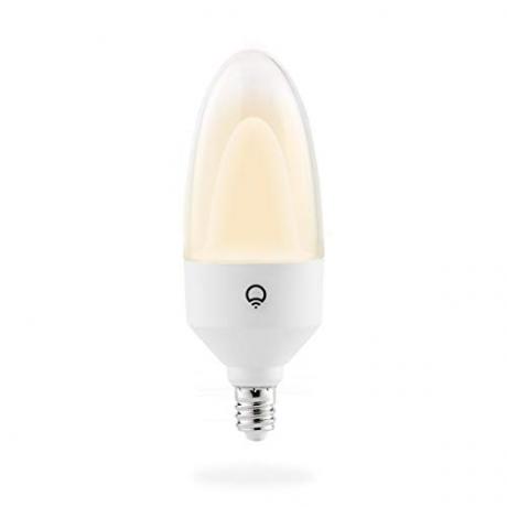 LIFX Candle White to Warm E12, 480 lumens, Wi-Fi Double-Diffuser Smart LED Light Bulb, Tunable White, Dimmable, Tidak Perlu Jembatan, Kompatibel dengan Alexa, Hai Google, Apple HomeKit.