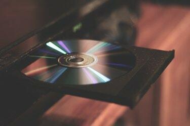 Close-up do CD player em casa