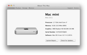 معلومات النظام (نظام التشغيل Mac OS X Lion)