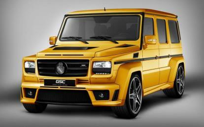 GoldStorm Mercedes G-Klass främre trekvart