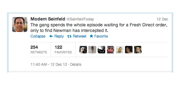 modern seinfeld tweetar