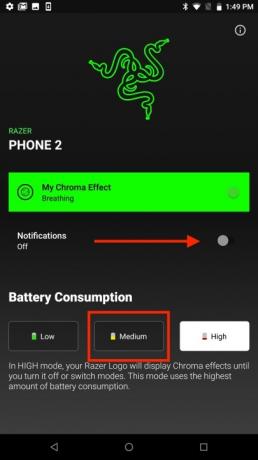 setări razer phone 2 chroma 1