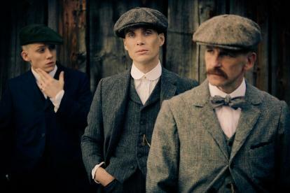 Peaky Blinders'da Joe Cole, Cillian Murphy ve Paul Anderson.