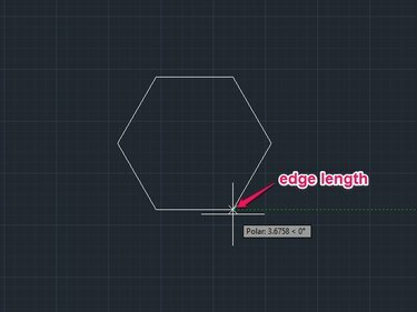 六角形を仕上げる長さを入力します。