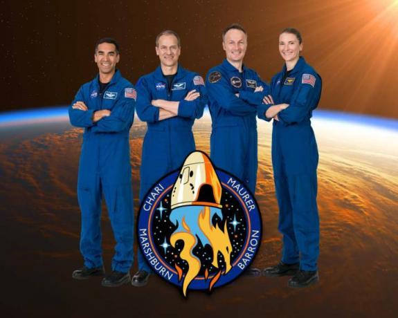 Официальный портрет экипажа миссии SpaceX Crew-3.