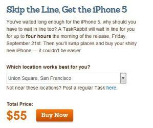 TaskRabbit iphone 5 завдання