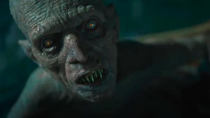 Javieras Botetas kaip Drakula filme „Paskutinė Demetros kelionė“.