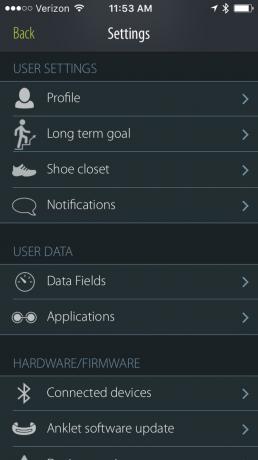 Captura de pantalla del sistema para correr Sensoria Fitness