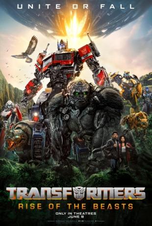 Póster de Transformers: Rise of the Beasts.